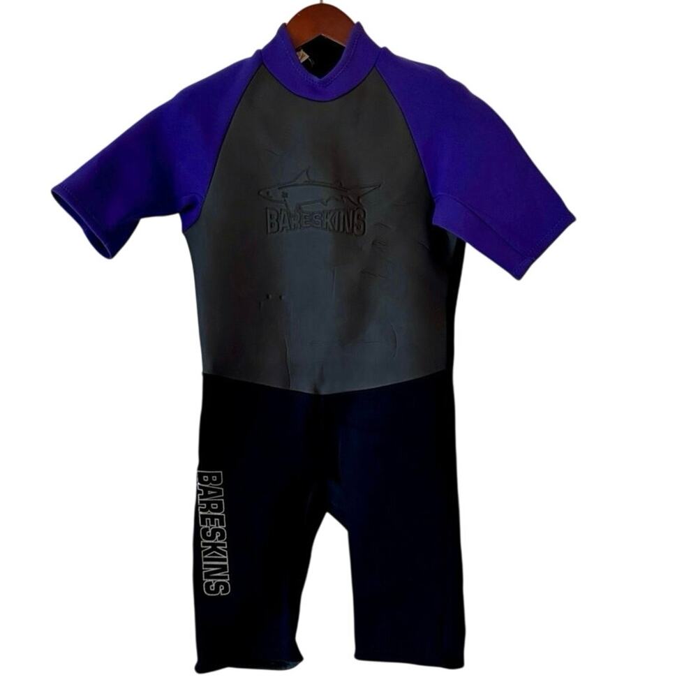 BareSkins FitzWright Shorty Wetsuit Mens/Womens M/L Black Purple Made Canada
